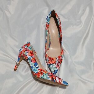 Kelly & Katie Multicolor Floral Heels